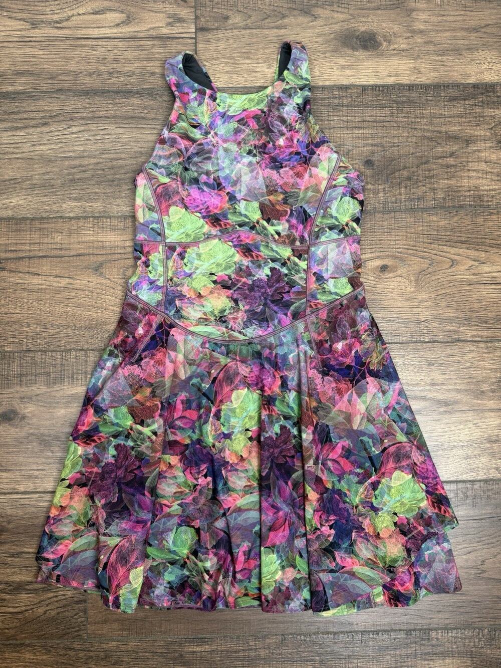Lululemon Dress Womens 6 Court Crush Dress Vivid Floral Tennis Golf Pickleball